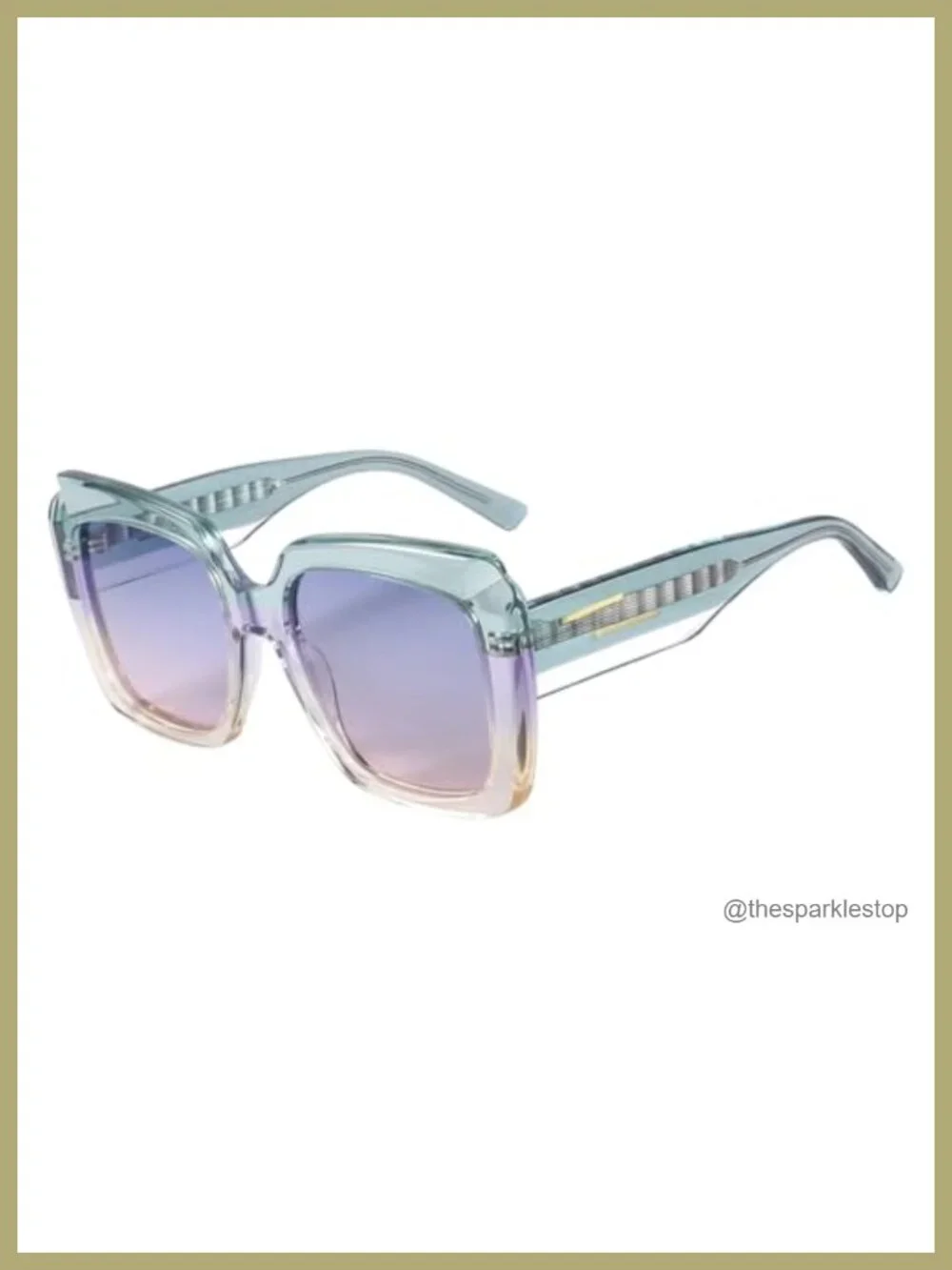 Oversized Square Sunglasses for Women UV400 Fashion Eyewear Trendy